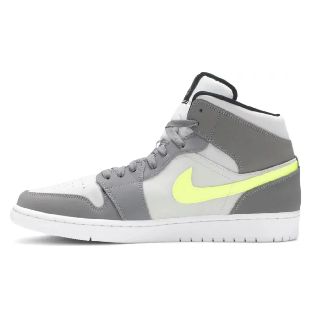 NIKE Air Jordan 1 Mid 'Gunsmoke Volt' - Picture 5 of 12